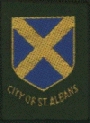 Shows the St Albans coat of arms