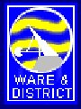 Ware was a very important malting town and the logo depicts the cowling from one of the old maltings. The wavy lines represent the river Lea.