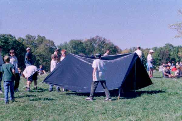 Makeshift tent